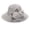 Gray28, variant on Karymi Cowboy Hat Elegant Organza Wide Floppy Brim Dress Hat with Handmade 3D Fabric Flower and Rhinestone, Layered Pleated Sheer Mesh Hat Trucker Hat