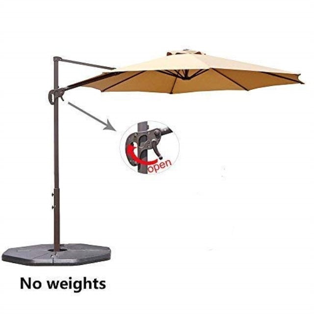 Le Papillon 10 Ft Cantilever Umbrella Outdoor Offset Patio Umbrella Easy Open Tilt 360 Swivel For Desired Shade All Day Walmart Com Walmart Com
