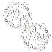 1 Set Wedding Engagement Wooden Chair Sign Mr and Mrs Chair Signs for Wedding