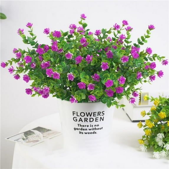 ZOELNIC Artificial Flowers Outdoor Fake Flowers for Decoration UV Resistant No Fade Faux Plastic Plants Garden Porch Window Box Décor