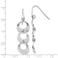 thumbnail image 3 of FB Jewels 925 Rhodium Plated Sterling Silver Polished Diamond-cut Dangle Earrings, 3 of 3