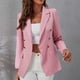 thumbnail image 2 of Blusa de trabajo con botones y cuello vuelto liso de manga larga para mujer a la moda Fridja  czfsfas6514, 2 of 7