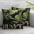 thumbnail image 3 of Crocodile Hunter Wildlife Lizard Alligator Reptile Predator Throw Pillow,  Multicolor, 3 of 5