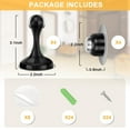 thumbnail image 2 of Magnetic Door Stoppers 2 Pack, Stainless Steel Door Stops for Wall and Floor Mounting, Door Holder Keep Door Open, No Drilling Door Stop with 3D Adhesive Tapes, Black, 2 of 8