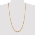 thumbnail image 4 of Primal Gold 14 Karat Yellow Gold 5.0mm Diamond-cut Quadruple Rope Chain Necklace, 4 of 4