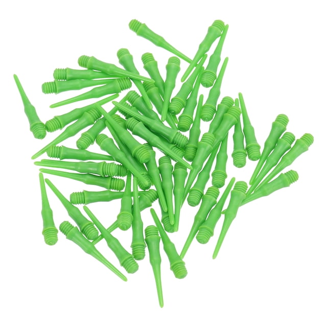 Uxcell 2BA Thread 1.1 inch Length Plastic Soft Dart Tips Replacement Dart Accessories 60 Pack PP Green