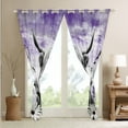 thumbnail image 4 of Highland Cow Curtains 30%-50% Blackout,Purple Western Farm Curtains & Drapes for Living Room,Longhorn Cattle Window Curtain Daisy Flower Curtains Cowboys Gifts for Women Men, 4 of 6