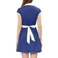 thumbnail image 3 of INSPIRE CHIC Women's Button Down Shirt Dress Notch Lapel Short Sleeve Belted Work Dresses M Dark Blue, 3 of 6