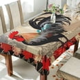 thumbnail image 4 of Vintage Rooster Rectangle Tablecloth Waterproof Polyester Table Clothative Stain Resistant & Wrinkle Resistant Washable Table Cover for Dining Table/Party/Camping 60x90 Inch Decor Gift, 4 of 7