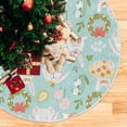 thumbnail image 3 of FMSHPON Easter Eggs Rabbits Xmas Christmas Tree Skirt Stand Mat for Holiday Party Decoration Indoor Outdoor 36 inches, 3 of 6