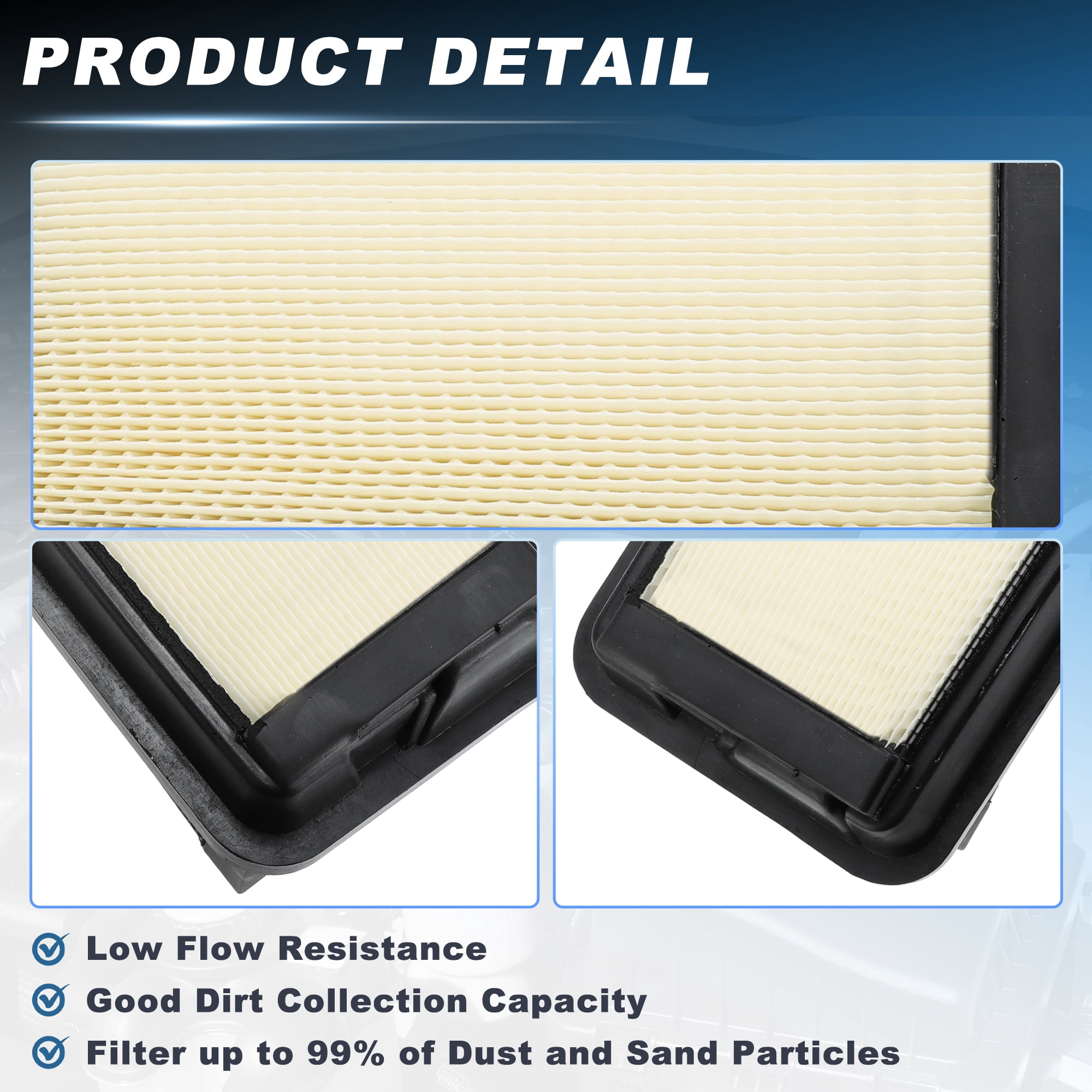 Unique Bargains Car Engine Air Filter for Chevrolet Silverado 4500 5500 CV 6.6L Diesel