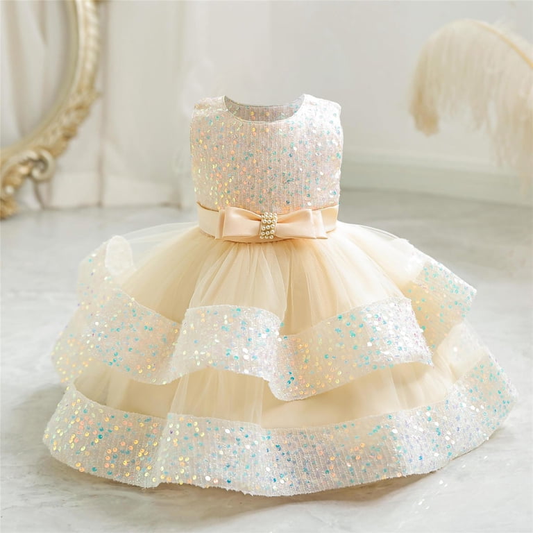 white christmas dresses Infant Party Dress for Babies or Reborn Baby Dolls main image 0