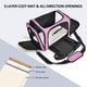 thumbnail image 2 of Transportín para mascotas para gatos pequeños, medianos, perros, cachorros de 15 libras, transportador para perros pequeños aprobado por aerolíneas con lados suaves, transportador plegable para, 2 of 7