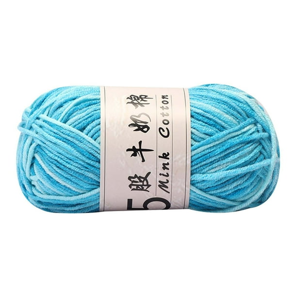Sofa Vama Ropa de Cama Cinco hebras de algodón de leche degradado, tejidas a mano, secciones de muñeca DIY, bola de lana de bebé teñida for Navideño