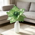 thumbnail image 4 of Torqee Artificial Poinsettia Flowers, Christmas Fake Floral Stems with Velvet Petals, Winter Holiday Wedding Home Decor, Green, 12.6x8.7in, 4 of 5