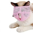 thumbnail image 2 of Cat Mouth Cover, Adjustable Cat Muzzles Protective Bite Resistance  for Examining for Cats for Bathing Pink,Blue, 2 of 8
