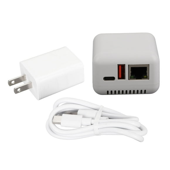 ZOUSSIQI USB 2.0 Network Print Server 5V LAN Print Share Server Wireless Print Server for Windows XP for Android for Linux 3.4 100‑240V US Plug EL225#16791