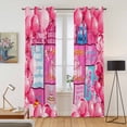 thumbnail image 2 of Happy Birthday Kitchen Curtains Window Panels, Pink Balloons Bows Polka Dot Cakes Insulated Window Treatment Curtain, Grommet Curtains for Bedroom/Living Room/Bathroom, 2 Piece 42"Wx84"L, 2 of 8
