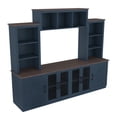 thumbnail image 6 of Wall Unit Entertainment Center, 87.6" Modern TV Stand with Charging Station, Tall Media Console with 4 Cabinets & 9 Open Shelves for Large Storage,Blue, 6 of 8