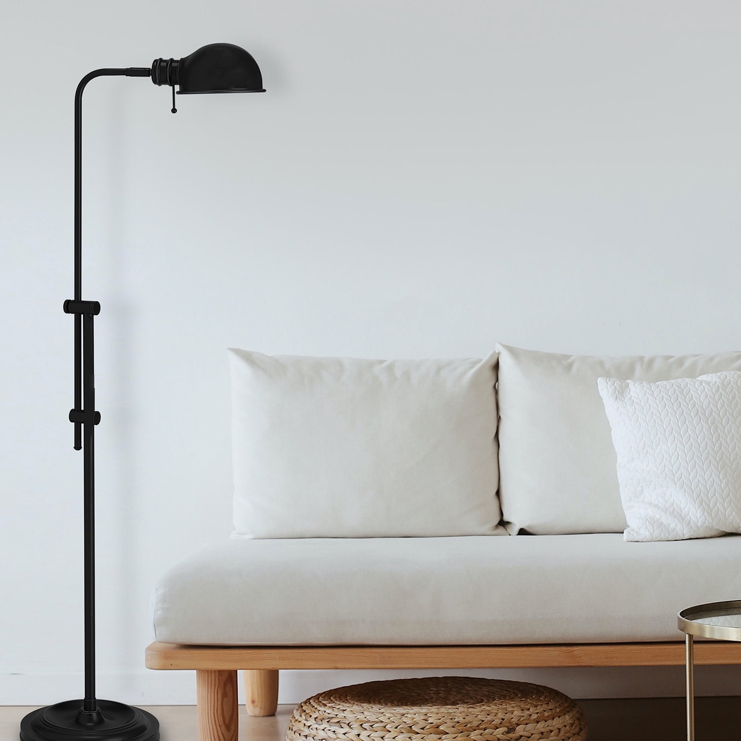 DM1958F-AGB-Dainolite-Fedora - 1 Light Floor Lamp In Traditional Style-52 Inches Tall and 10 Inches Wide-Aged Brass Finish