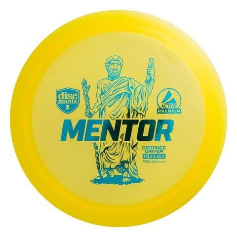 Discmania Active Premium Mentor Disc Golf Driver, Slightly Overstable Distance Driver (Colors May Vary) - 165-176 Grams