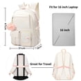 thumbnail image 3 of Lightweight Student Backpack Functional Pockets Large Capacity Girls School Bag, 3 of 6