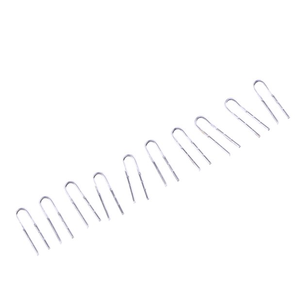 10x s superiores de punta de caña de pescar livianos Guías de varilla de acero inoxidable Piezas de reparación de varillas DIY, Guías de línea d - Plata Sunnimix Anillo de la punta de las guías de la caña de pescar