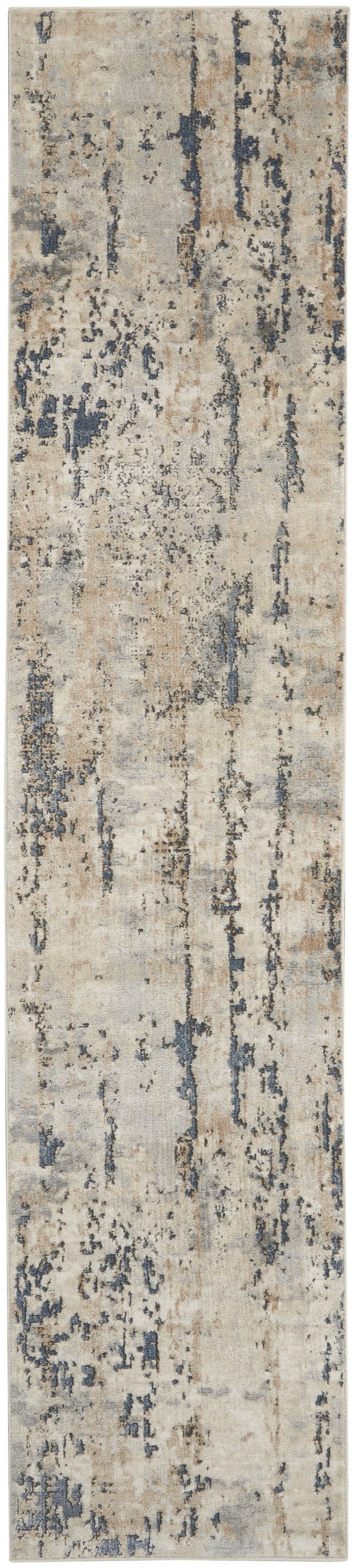 Nourison Concerto Abstract Beige Grey 2'2" x 20' Area Rug (2x20) - image 2 of 7