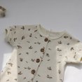 thumbnail image 1 of Akiihool Baby Boy Short Sleeve Romper One Piece Jumpsuit Bodysuit Summer Clothes (Khaki,18-24 Months), 1 of 5