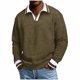 thumbnail image 2 of Ceisia Men's Oversize Ribbed Two-in-One Long-Sleeve Knit Top Multi-Solid for Winter-Spring Gift, 2 of 7