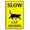 Color 3247, variant on Slow Cat Crossing Sign Aluminum Black on Yellow Wall Decor for Home Cafes Office Pubs Club Indoor Outdoor 8X12inch/Tin Sign
