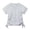 Grey, variant on Girls Ribbed Knit Side Tie Short Sleeve T-Shirt Solid Casual Crew Neck Comfy Basic Tee for Kids,2-3 Years