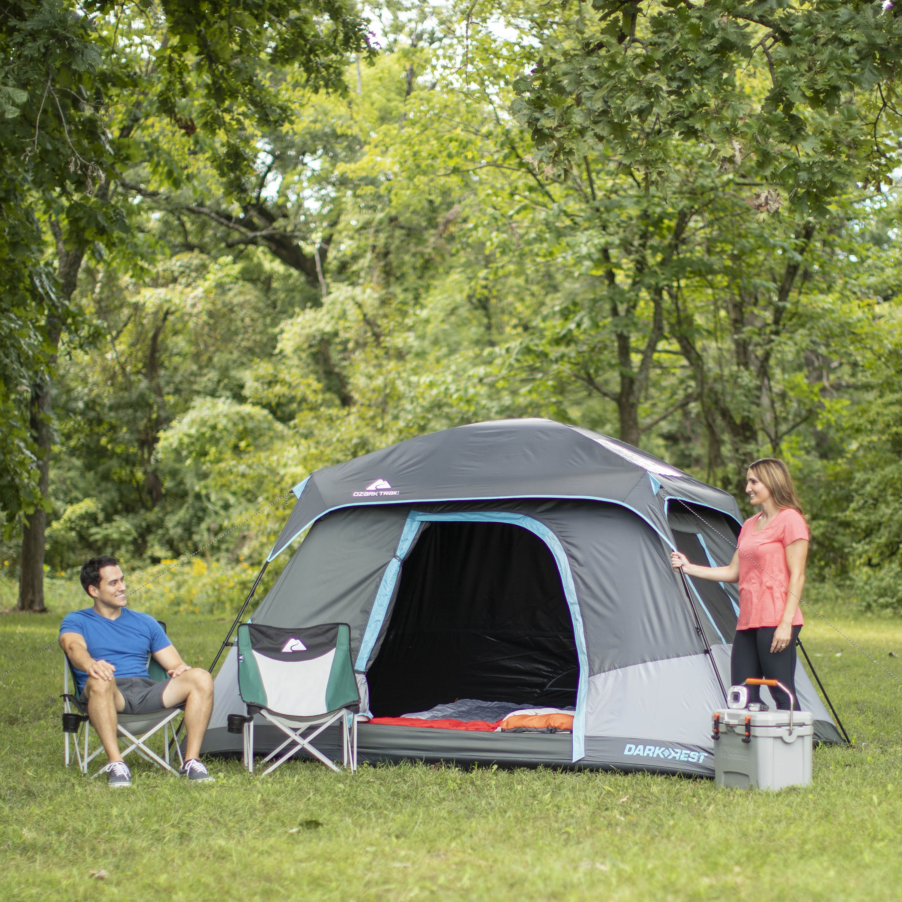 Ozark Trail 10' x 9' 6-Person Dark Rest Cabin Tent w/Skylight Ceiling Panels, 15.4 lbs - image 2 of 7