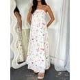 thumbnail image 3 of Gupgi Women Strapless Dress Boho Flowy Long Tube Dress Off Shoulder Loose Beach Sundress, 3 of 4