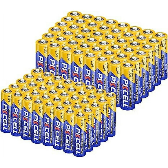 40 AA Batteries + 40 AAA Batteries Combo Pack, Zinc Carbon 1.5 Volt Remote Battery