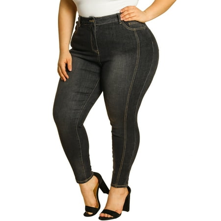 jeans plus skinny washed walmart 1x
