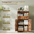 thumbnail image 2 of HomGarden Floor Storage Cabinet Large Farmhouse Kitchen Pantry Cabinet W/Drawers & Doors & Shelves for Home, Bathroom, Entryway, Living Room, Rustic, 2 of 11