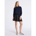 thumbnail image 2 of Free Assembly Women's French Terry Sweatshirt with Lace Inset and Long Puff Sleeves, Sizes XS-XXL, 2 of 5