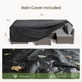 thumbnail image 4 of Patio Furniture Set - All-Weather - 7 Piece Patio Outdoor Conversation Set, Modular Wicker Rattan Sectional Sofa for Backyard, Garden, Poolside, Balcony, Porch, Patio, Brown/Light Gray, 4 of 7