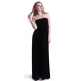 thumbnail image 2 of HDE Women's Strapless Maxi Dress Plus Size Tube Top Long Skirt Sundress Cover Up Black L, 2 of 4