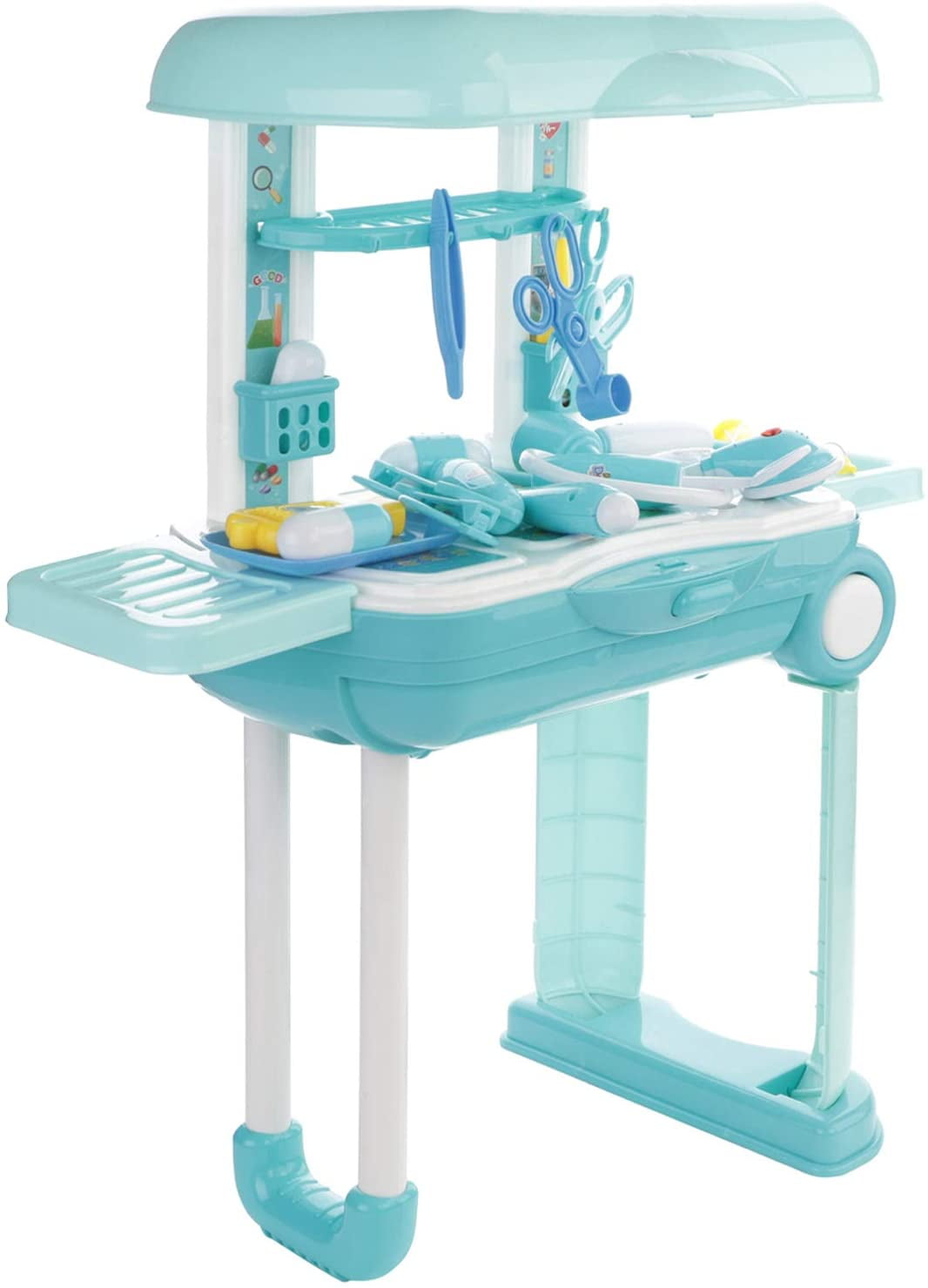 Play Brainy 23 Pc. Girls and Boys Kids Doctor Playset Converts to a ...