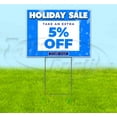 thumbnail image 1 of Holiday Sale 5% Off (18"x24") Corrugated Plastic Yard Sign, Bandit, Lawn, Decorations, New, Advertising, USA, 1 of 3
