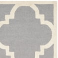 thumbnail image 5 of SAFAVIEH Cambridge Justine Geometric Quatrefoil Wool Area Rug, Silver/Ivory, 9' x 12', 5 of 7