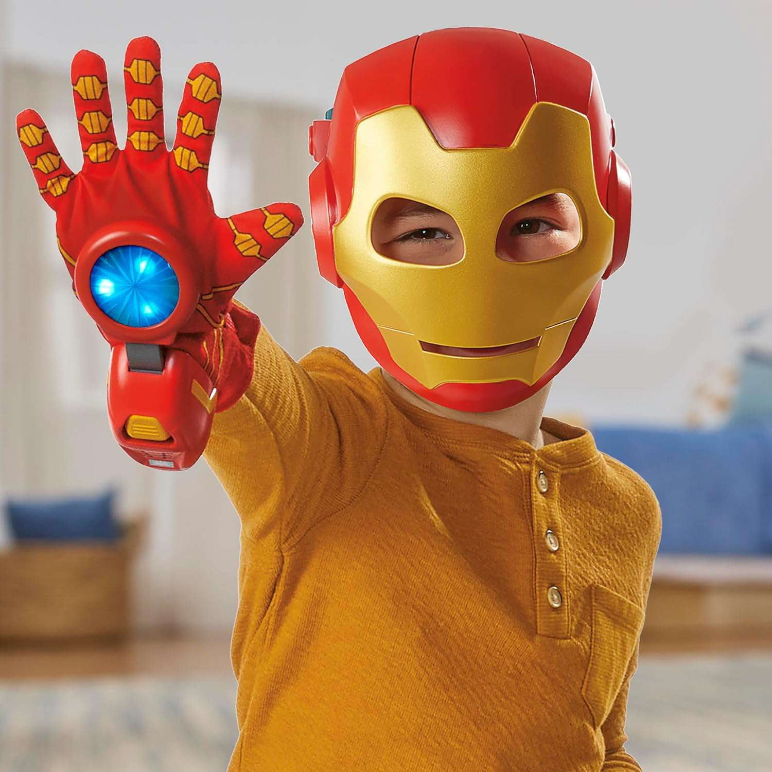 Marvel Iron Man and His Awesome Friends High-Tech Hero Role Play Set, Mask and Glove, 3+