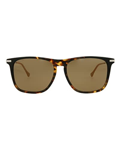 Gucci Havana Rectangular Mens Sunglasses