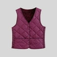 thumbnail image 2 of Plebaso Women's Fleece Lined Button down Vest V Neck Lightweight Padded Sleeveless Jacket with Pockets, 2 of 3