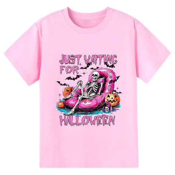 Yuncity Kids Halloween Tshirts Cute Pumpkin Graphic Print Tees Summer Short Sleeve T Shirt Top Boys Girls Casual Party Wear Size 2-3 Years