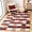 Grey/Red, variant on SAFAVIEH Studio Leather Harland Geometric Area Rug, Grey/Red, 5' x 8'