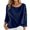 BU2, variant on Bibifish Womens Shirts Round Neck 3/4 Dolman Sleeve Blue Top Lightweight Breathable Loose Fit Casual Basic Undershirts Spring Fall Comfy Outfits