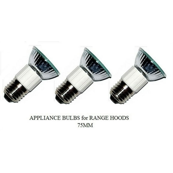 Pack of 3, LSE Lighting Z0B0011 50W JDR E27 75mm Range Hood Bulbs